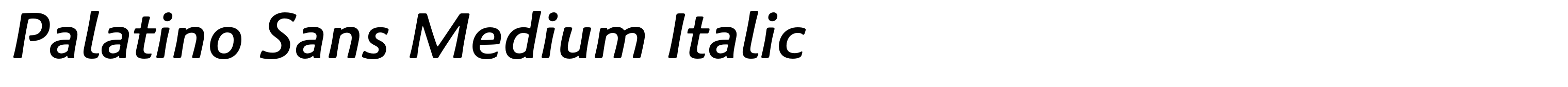 Palatino Sans Medium Italic